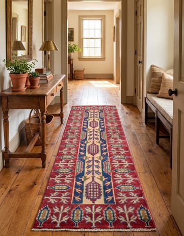 2' x 6' 2 Hand Knotted Kazak Runner Rug