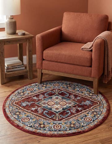 3' 3 x 3' 3 Kamala Washable Round Rug