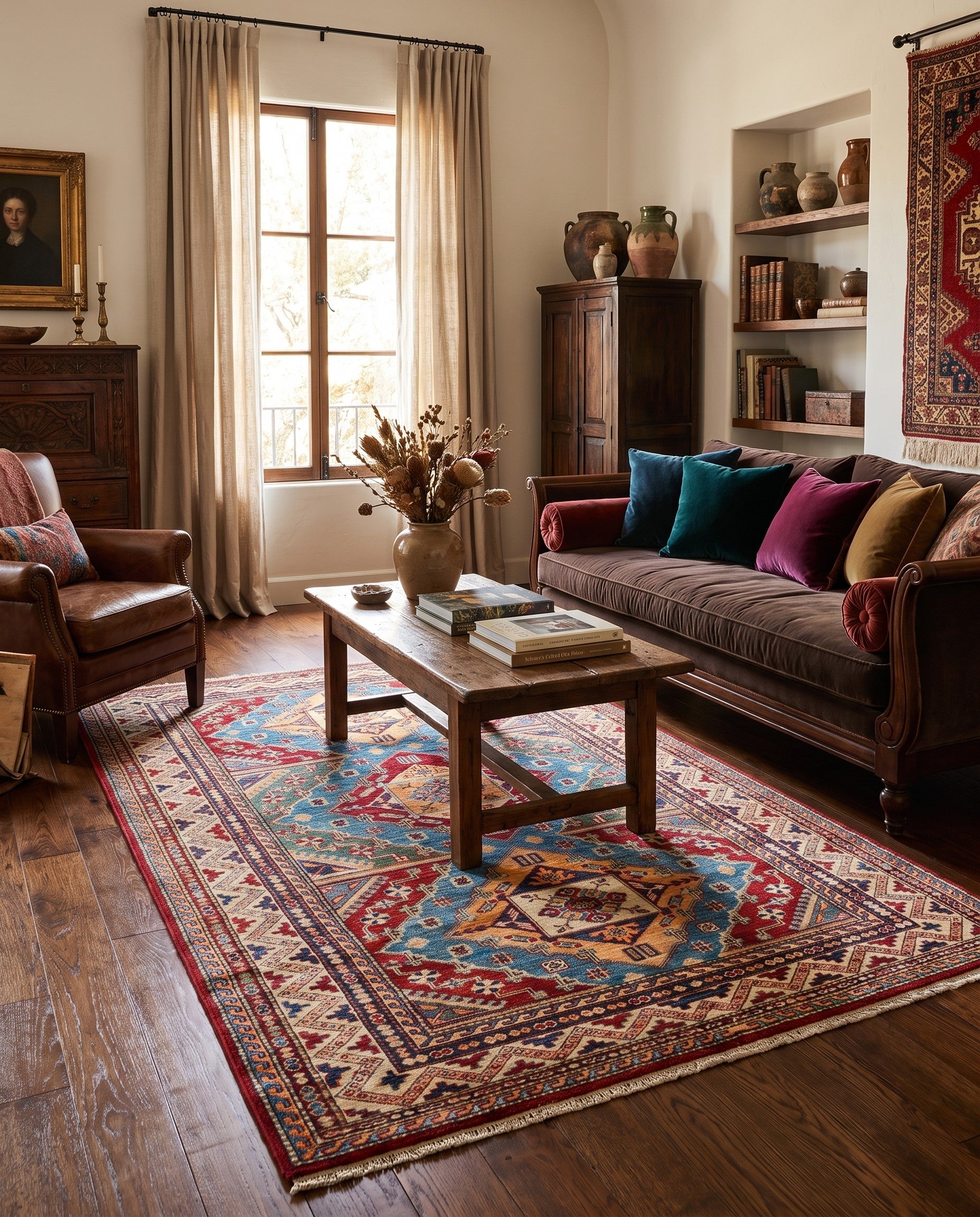4' 9 x 7' 8 Hand Knotted Kazak Rug