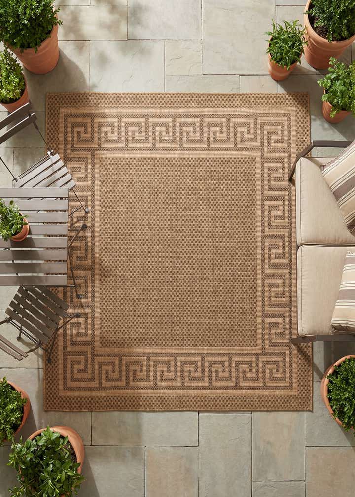 6' x 6' Easy-Clean Border Indoor / Outdoor Square Rug