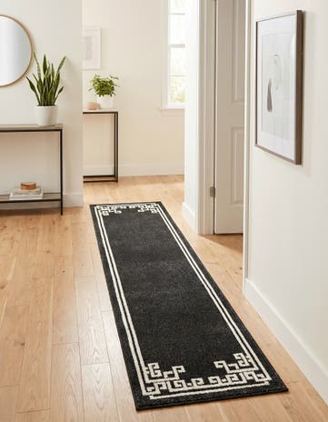 Black Hera Runner Rug