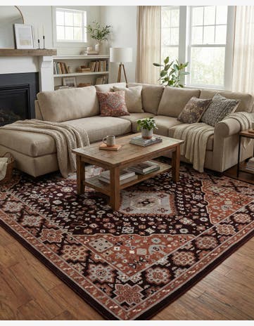 Burgundy Red Kamala Washable Rug