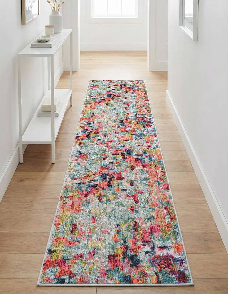 Detail image of 2' x 8' Washable Theia Runner Rug