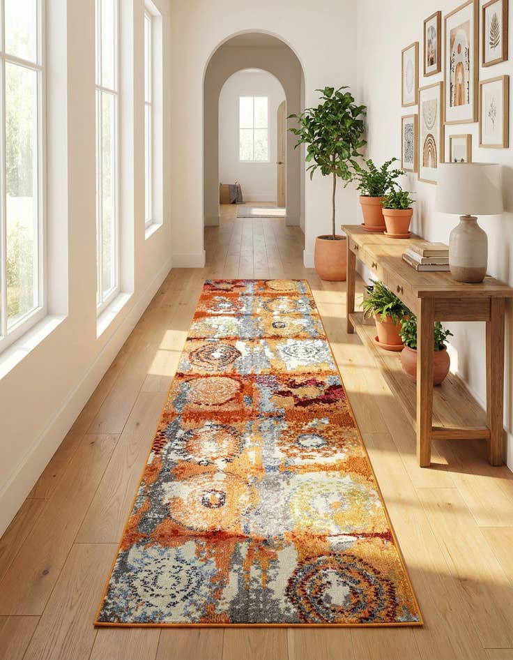 Detail image of 2' 7 x 10' Washable Hyacinth Runner Rug