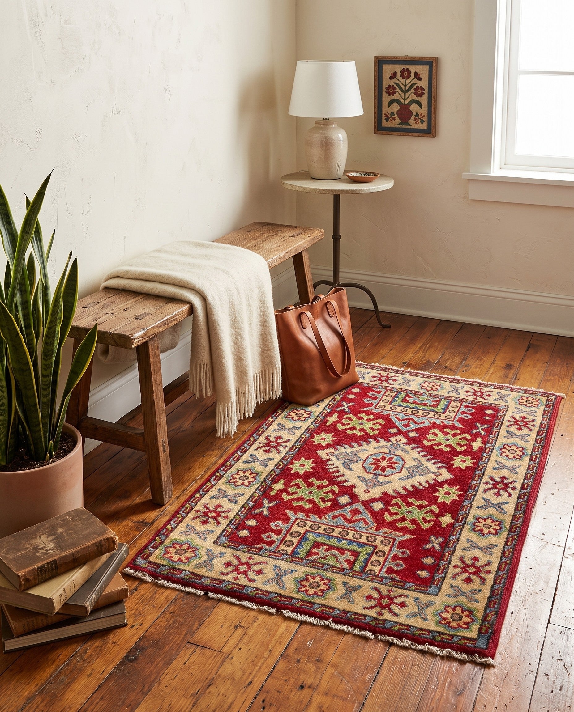 2' 1 x 2' 11 Hand Knotted Kazak Rug