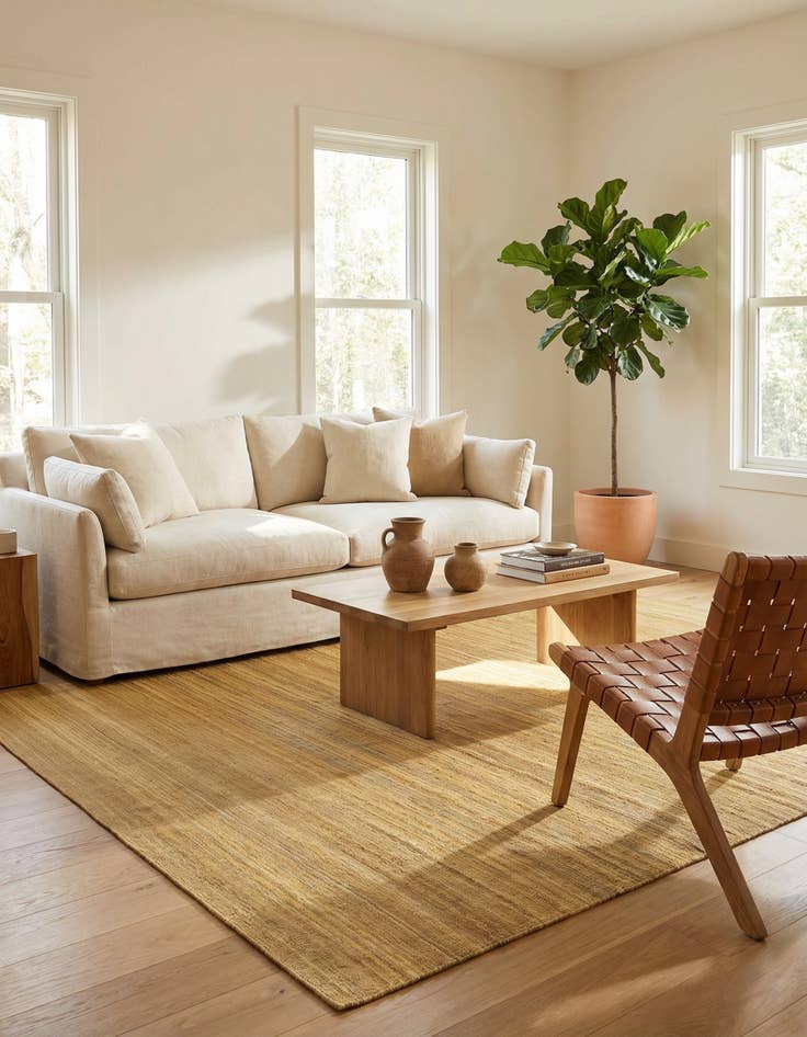 Detail image of 6' 11 x 9' 4 Hand Woven Kilim Modern Wool Rug