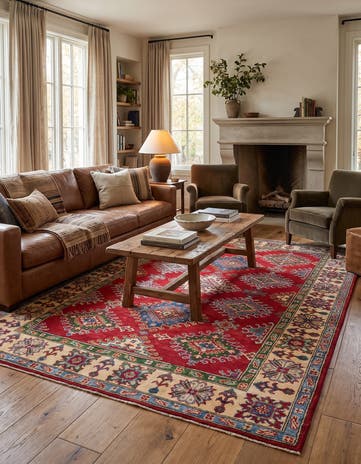 4' 11 x 6' 10 Hand Knotted Kazak Rug