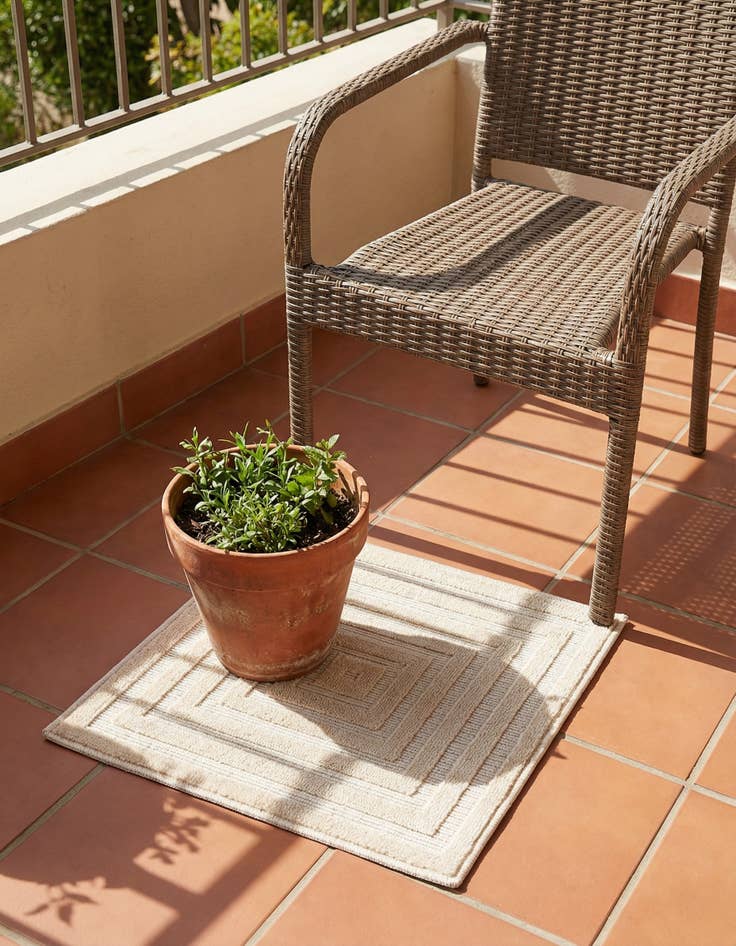 Detail image of 1' 8 x 1' 8 Washable Sabrina Soto Prescott Indoor / Outdoor Sample Rug