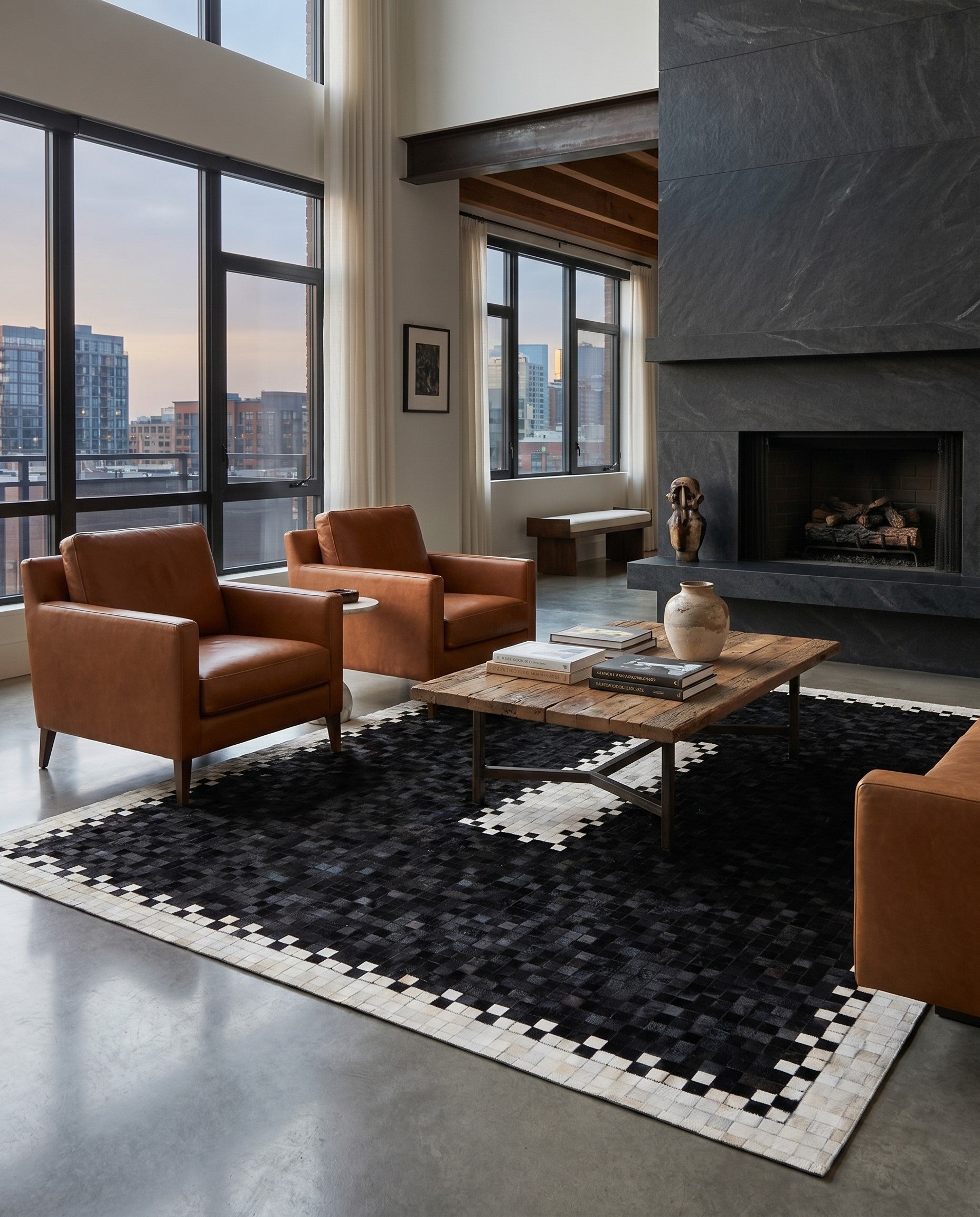 8' 2 x 9' 11 Cowhide Stocks Rug