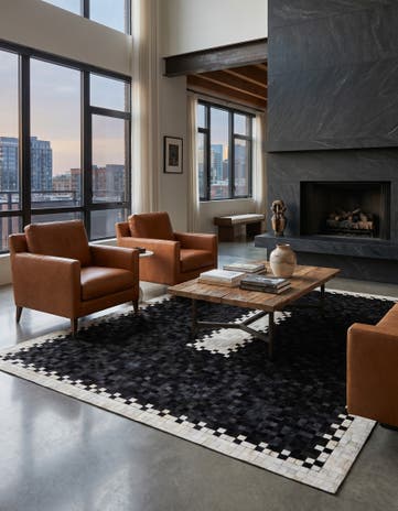 8' 2 x 9' 11 Cowhide Stocks Rug