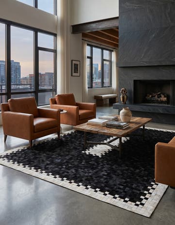 8' 2 x 9' 11 Cowhide Stocks Rug