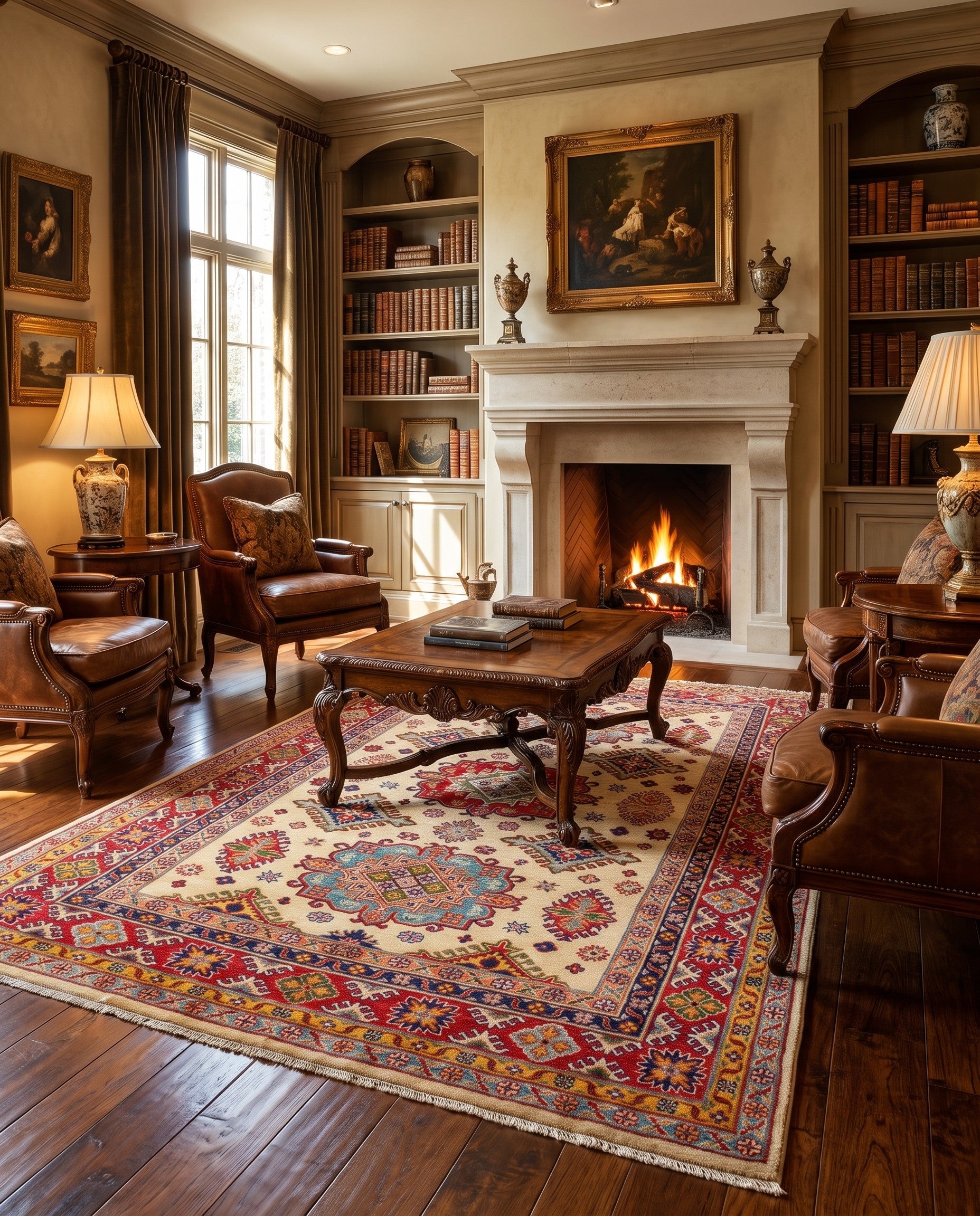 6' 1 x 9' Hand Knotted Kazak Rug