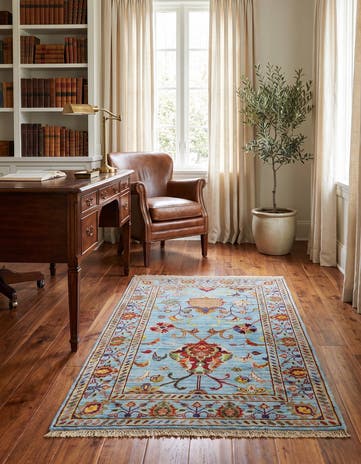2' 7 x 4' Hand Knotted Ariana Ziegler Rug