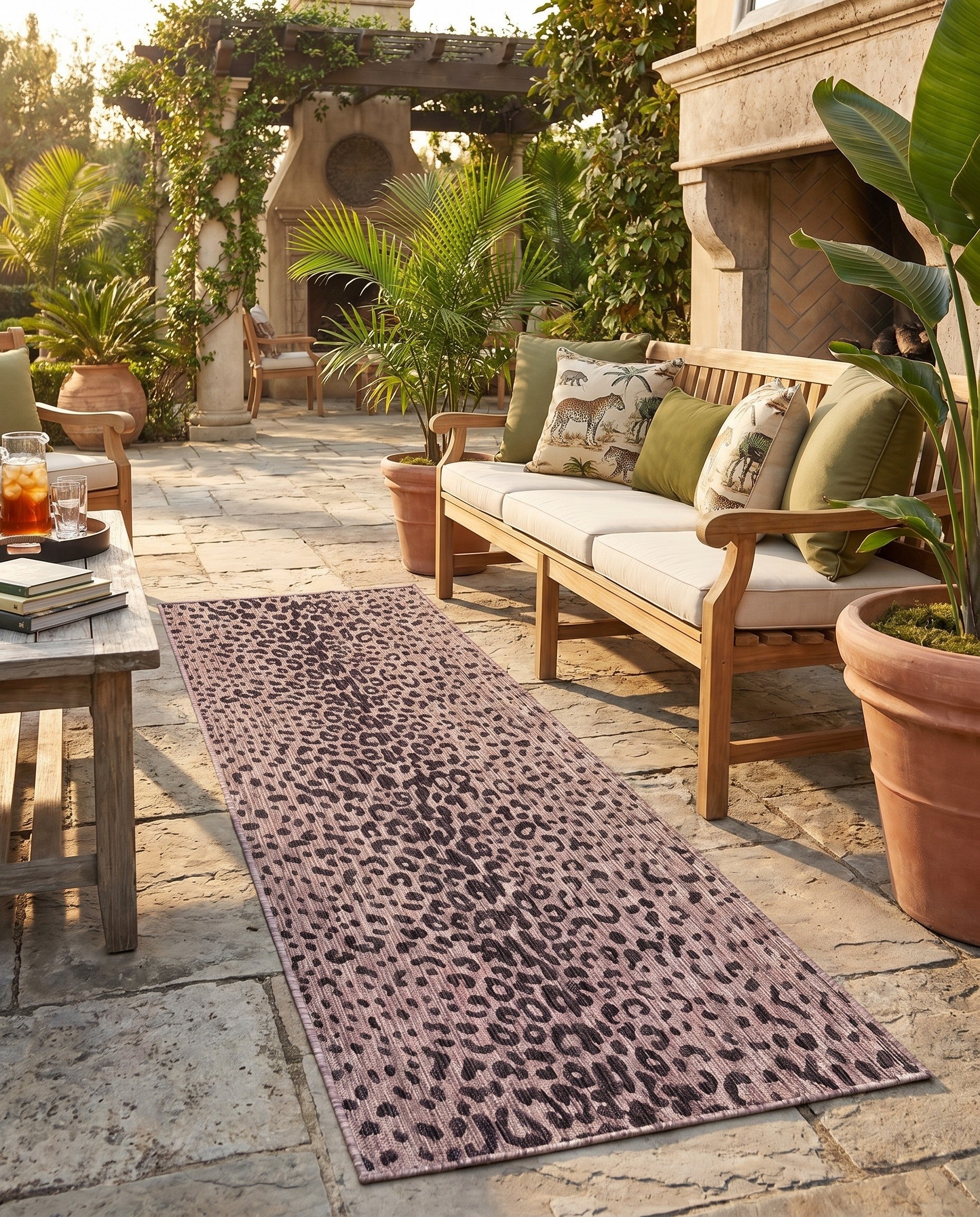 2' 7 x 10' Easy-Clean Safari Indoor / Outdoor Runner Rug