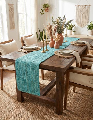1' 2 x 10' Handmade Braided Jute Table Runner Rug