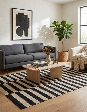 4' 2 x 6' Hand Woven Kilim Modern Wool Rug