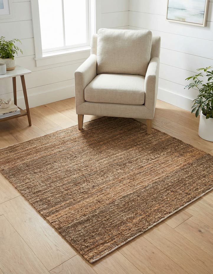 4' 1 x 4' 1 Hand Woven Palm Beach Jute Square ...