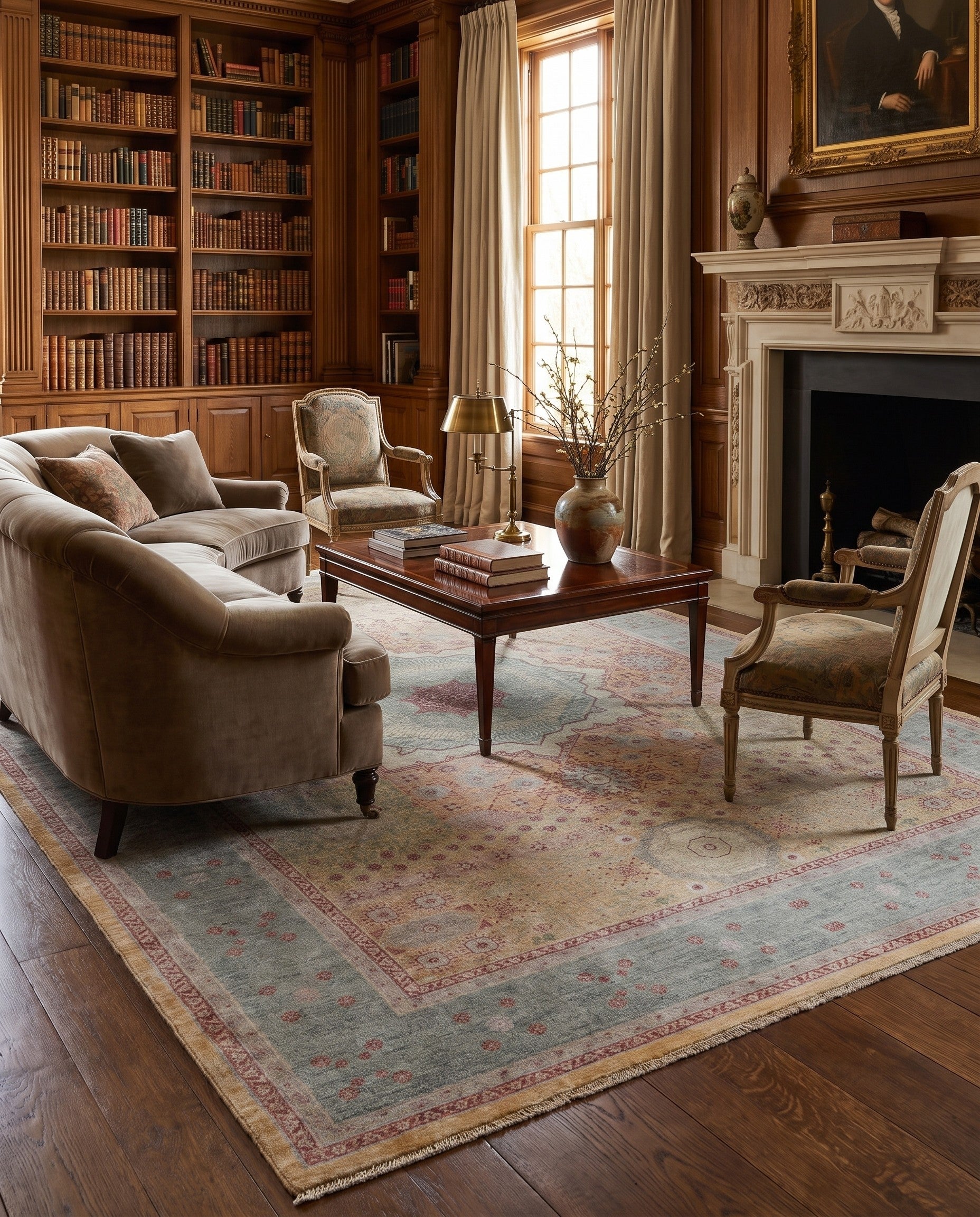 6' 9 x 10' 1 Hand Knotted Mamluk Ziegler Rug