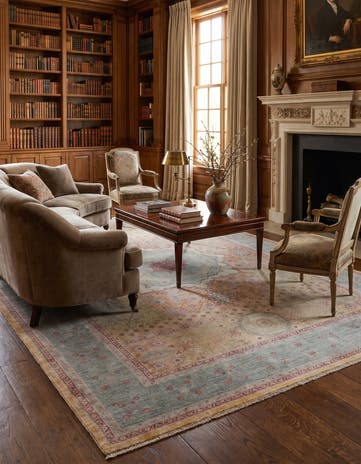 6' 9 x 10' 1 Hand Knotted Mamluk Ziegler Rug
