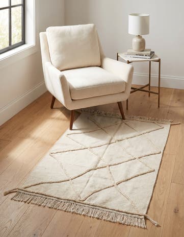 3' 7 x 5' 1 Hand Knotted Moroccan Wool Rug