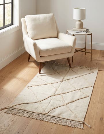 3' 7 x 5' 1 Hand Knotted Moroccan Wool Rug