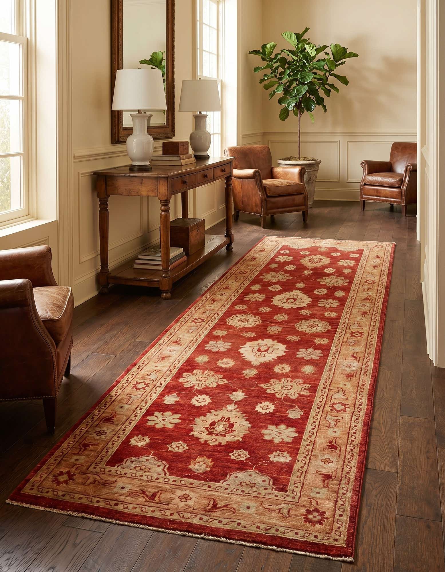 2' 9 x 9' 3 Hand Knotted Peshawar Ziegler Runner Rug