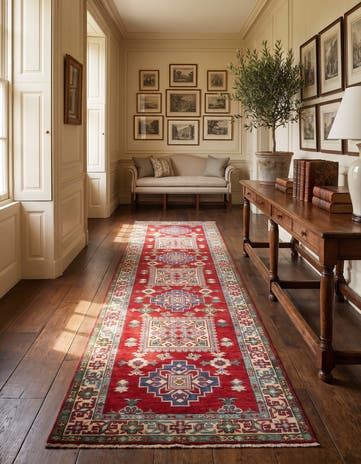2' 9 x 9' 10 Hand Knotted Kazak Runner Rug