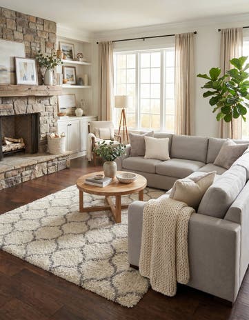 10' x 13' Lattice Shag Rug