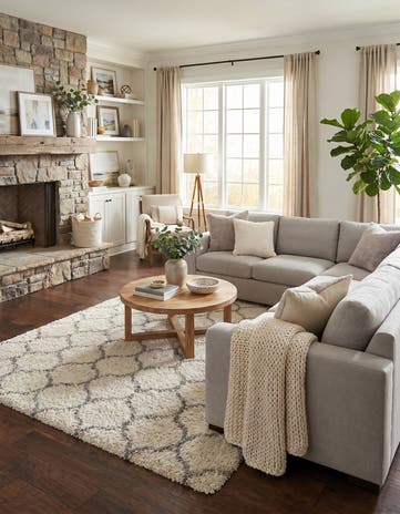 10' x 13' Lattice Shag Rug
