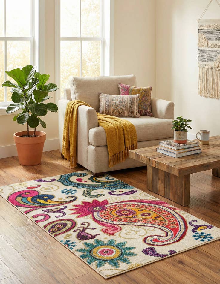 Detail image of 3' 3 x 5' 3 Washable Casablanca Rug