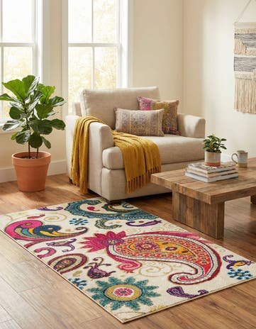 3' 3 x 5' 3 Washable Hyacinth Rug