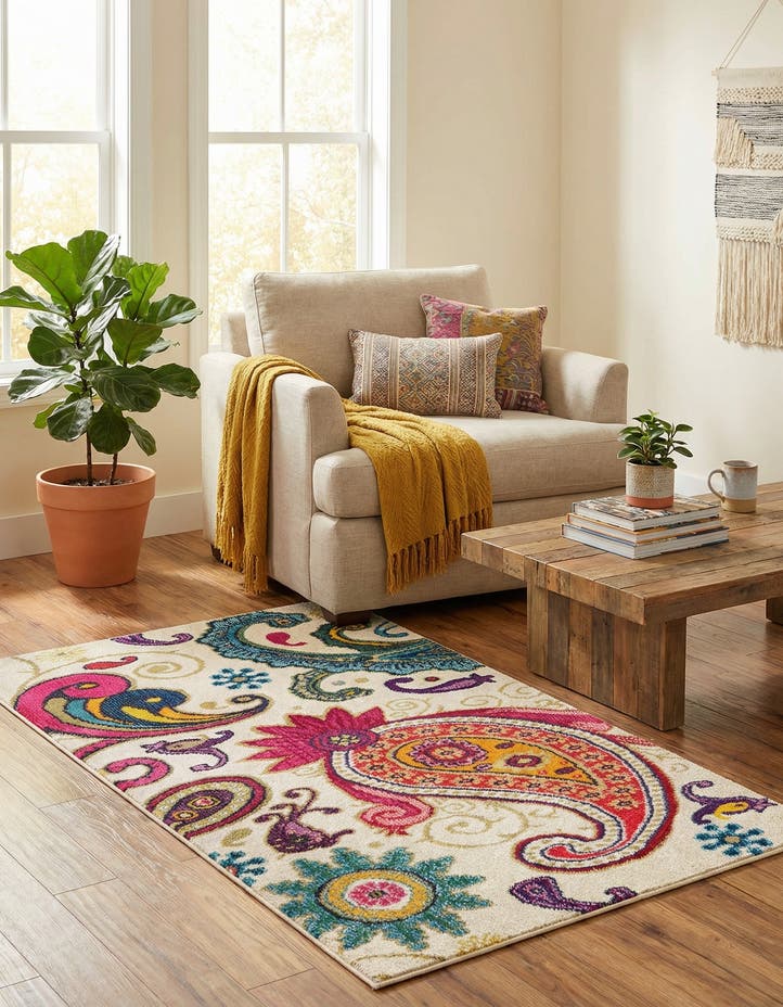 3' 3 x 5' 3 Washable Hyacinth Rug