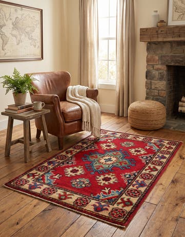 2' x 3' 1 Hand Knotted Kazak Rug
