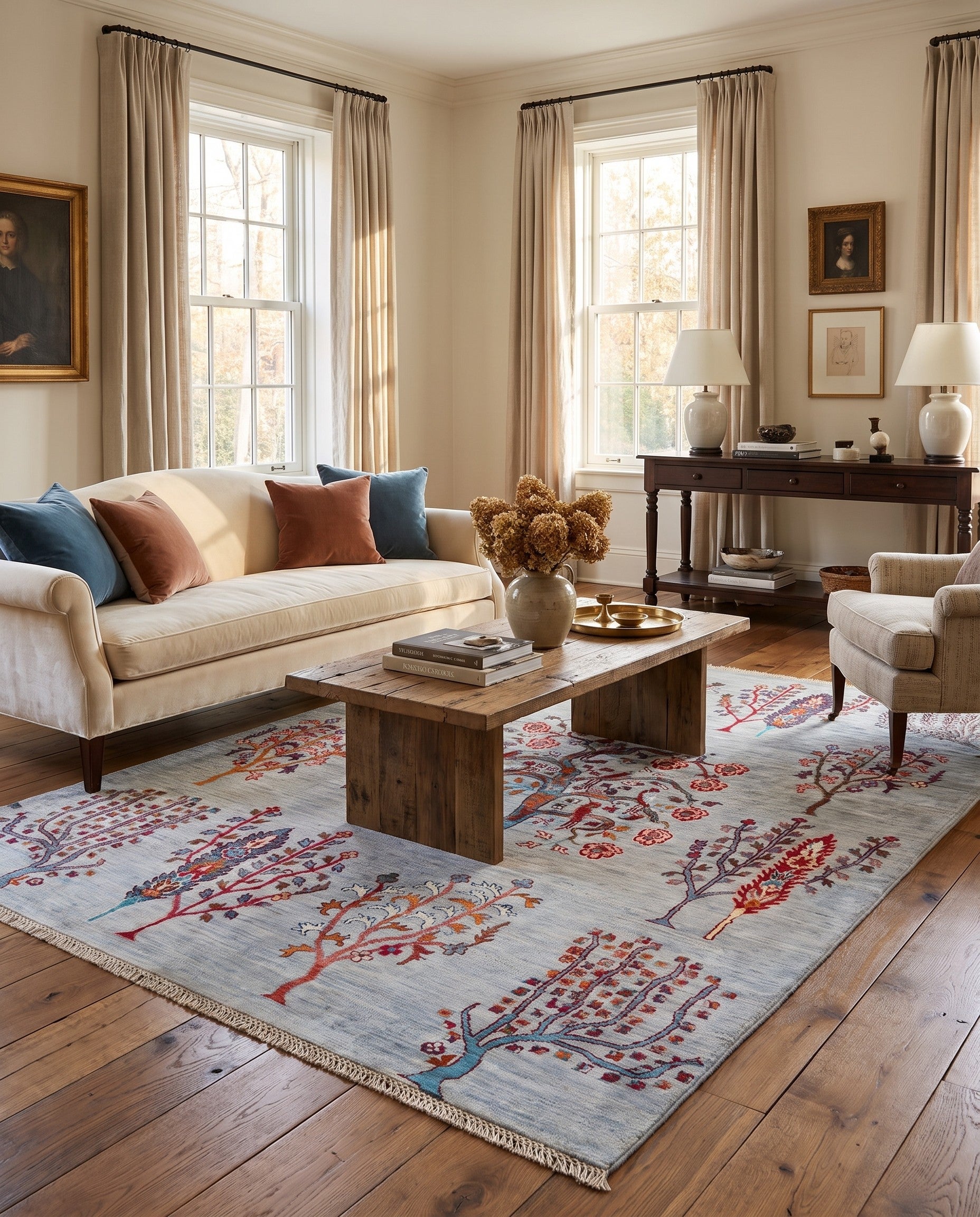 4' 11 x 6' 9 Hand Knotted Ariana Ziegler Rug