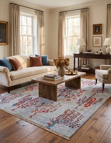 4' 11 x 6' 9 Hand Knotted Ariana Ziegler Rug