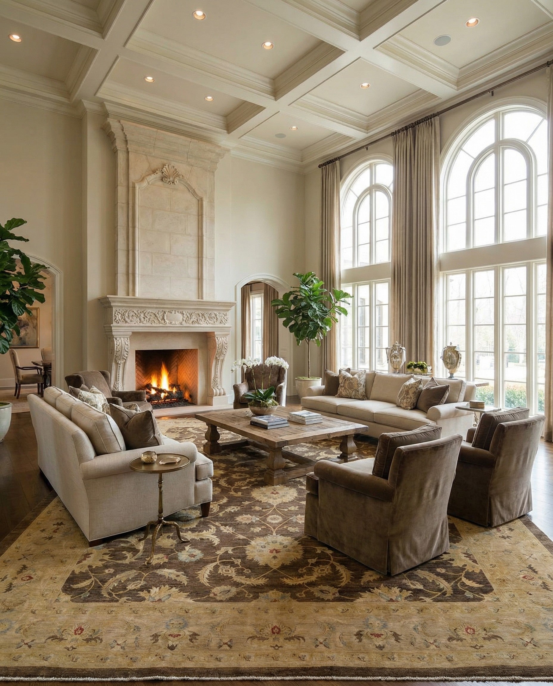 16' 10 x 21' 4 Hand Knotted Peshawar Ziegler Rug