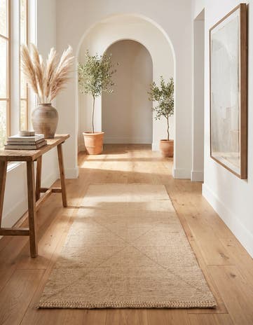5' 2 x 9' 6 Hand Knotted Moroccan Wool Runner Rug