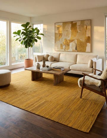 11' 6 x 15' 9 Hand Knotted Kilim Modern Wool Rug