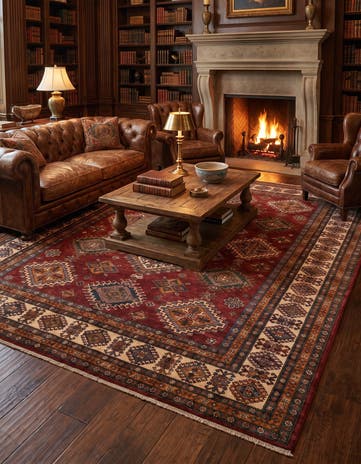 8' 4 x 9' 5 Hand Knotted Kazak Rug