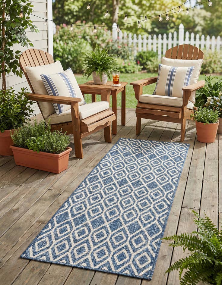 Detail image of 2' x 6'  Washable Jill Zarin Turks and Caicos Indoor / Outdoor Runner Rug