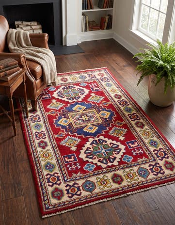 2' 7 x 3' 8 Hand Knotted Kazak Rug