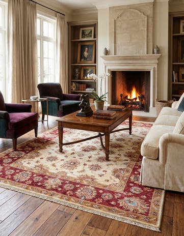 5' x 6' 9 Hand Knotted Ziegler Rug