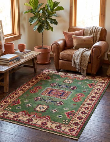3' 3 x 4' 9 Hand Knotted Kazak Rug