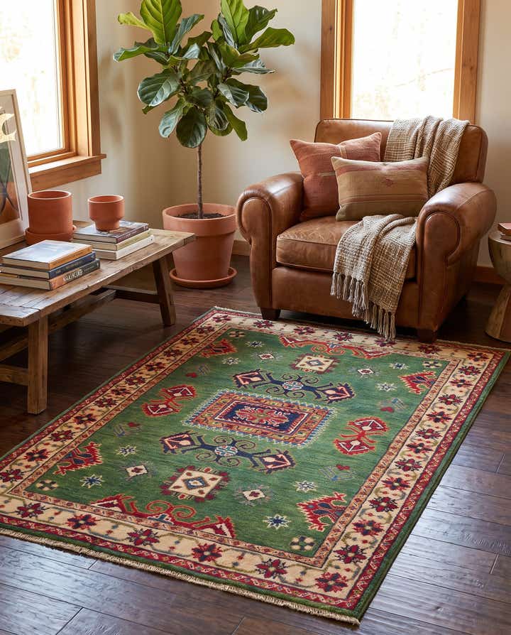 3' 3 x 4' 9 Hand Knotted Kazak Rug