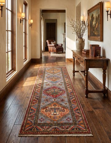 2' 6 x 7' 7 Hand Knotted Kazak Runner Rug