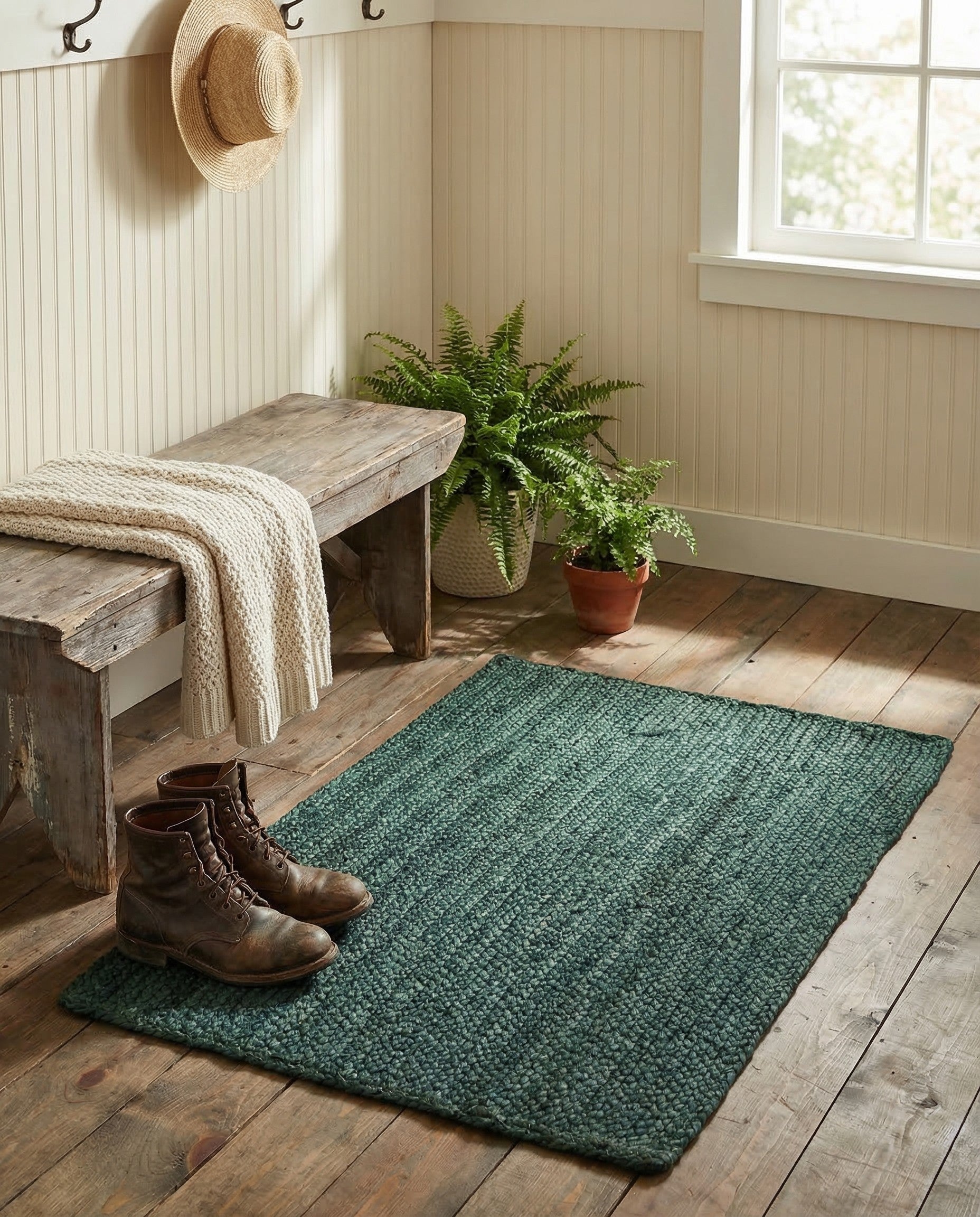 2' 2 x 3' 1 Handmade Braided Jute Rug