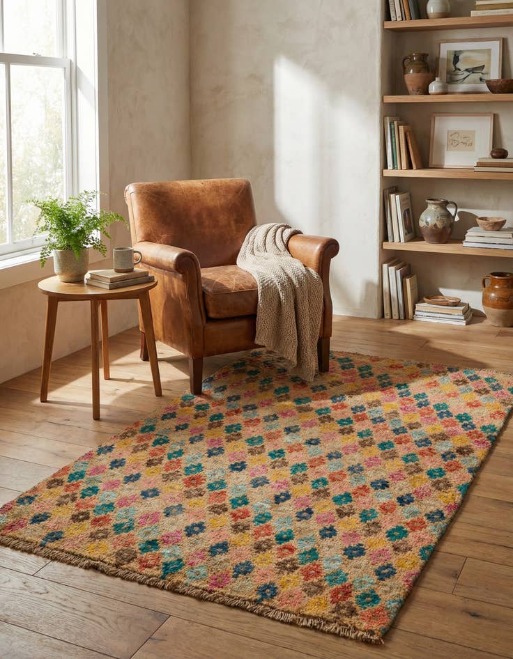 Detail image of 3' 1 x 5' Hand Knotted Balouch Wool Rug