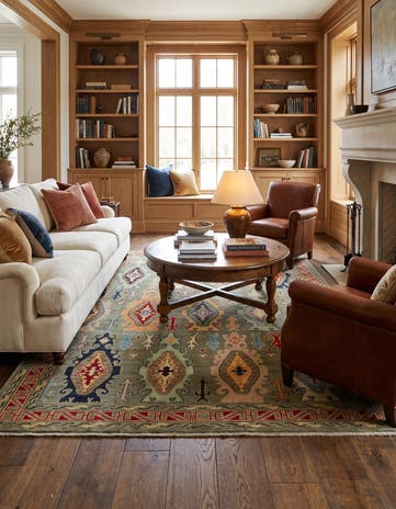 6' 9 x 9' 4 Hand Knotted Kazak Rug