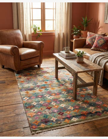 3' 2 x 5' 4 Hand Knotted Balouch Wool Rug