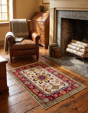 1' 11 x 3' 1 Hand Knotted Kazak Rug